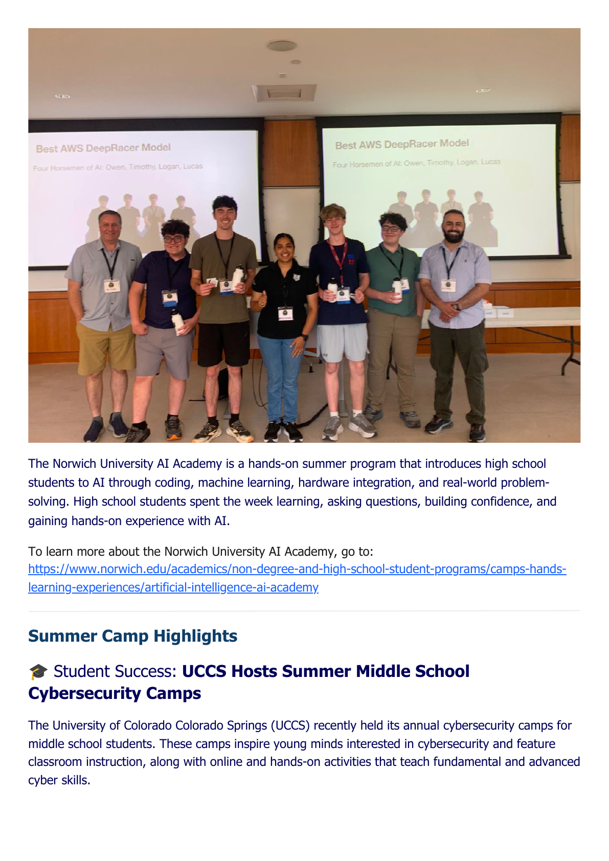 August 2026 Newsletter, page 3 of 6